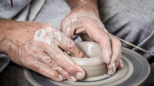 clay pottery hands potter